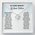 thumbnail image 1 of Loss Of Father Gift - Love Knot Necklace, Father Remembrance, Mourning, Gift For Daughter, Bereavement Keepsake, Grieving, Passing, Sympathy Gift, 1 of 9