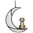 thumbnail image 1 of Loss of Dog Sympathy Gift, Stained Glass Dog on Moon for Suncatcher Gifts, Yellow Dog Memorial Gifts for Pet Loss Gifts, 1 of 7
