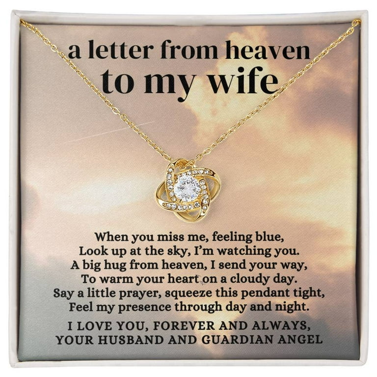 Loss of Husband Memorial Gift, A Letter from Heaven To My