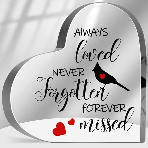 Loss of Loved One Sympathy Gift, Memorial Gifts for Loss Keepsake, In Memory of Loved One Sign, Grief Bereavement Remembrance Cardinal Plaque Decor