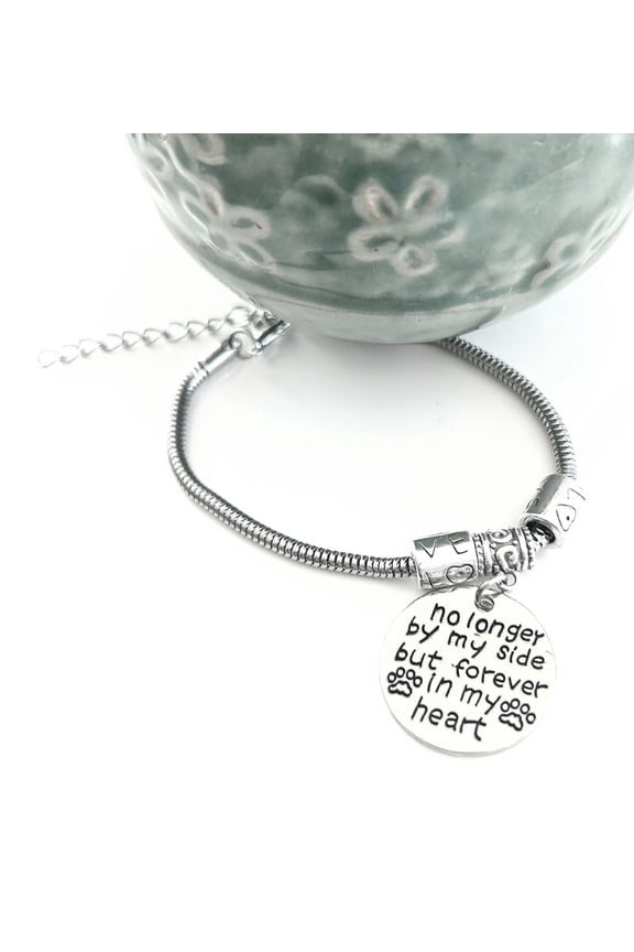 Loss of Pet Memorial Gift Bracelet with Exclusive Condolence Card, Gift Boxed for Sympathy Expression