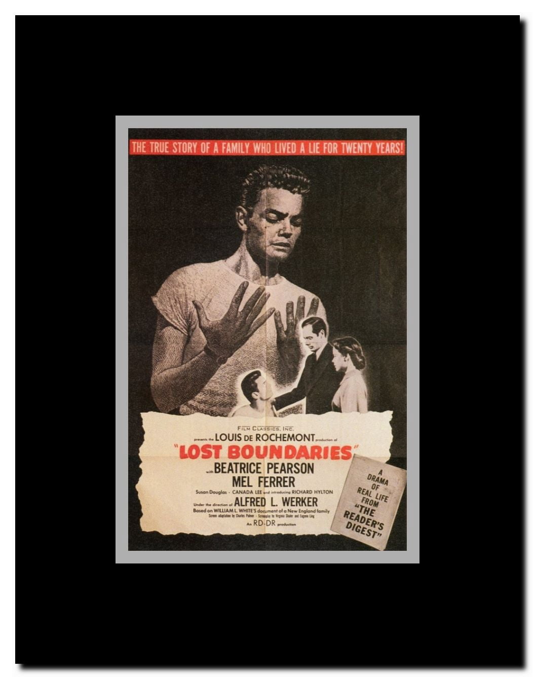 Lost Boundaries Framed Movie Poster
