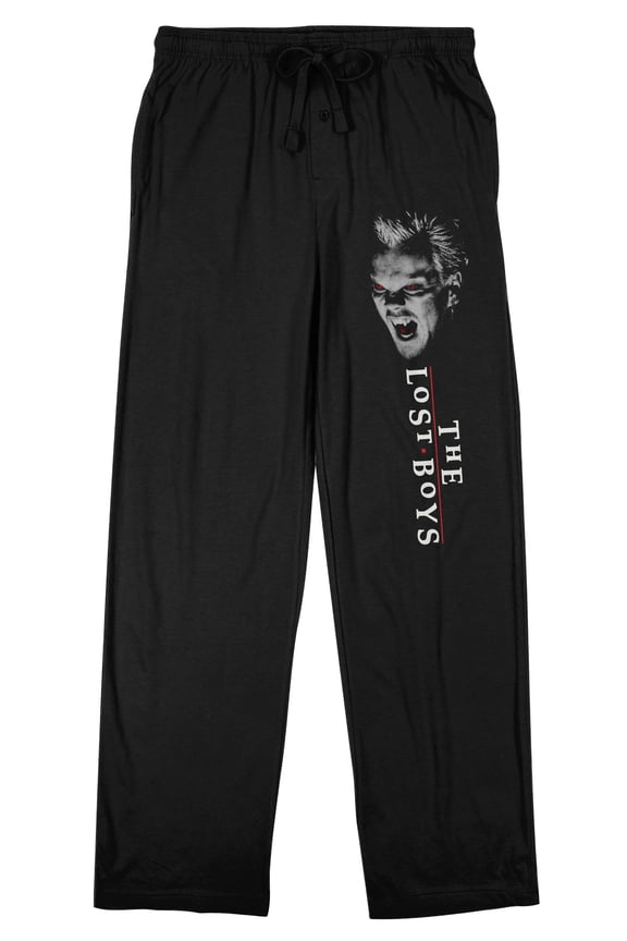 Lost Boys Angry David Men's Black Sleep Pajama Pants-Large