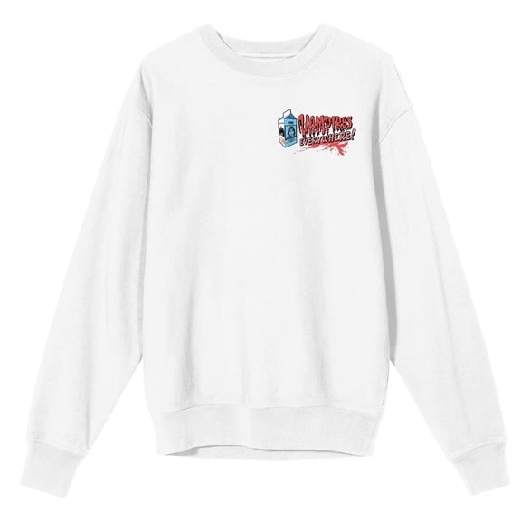 Lost Boys David Vampires Everywhere Poster Art Crew Neck Long Sleeve White Adult Sweatshirt-Medium
