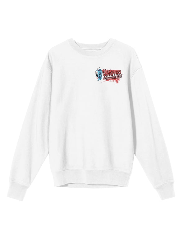 Lost Boys David Vampires Everywhere Poster Art Crew Neck Long Sleeve White Adult Sweatshirt-XXL