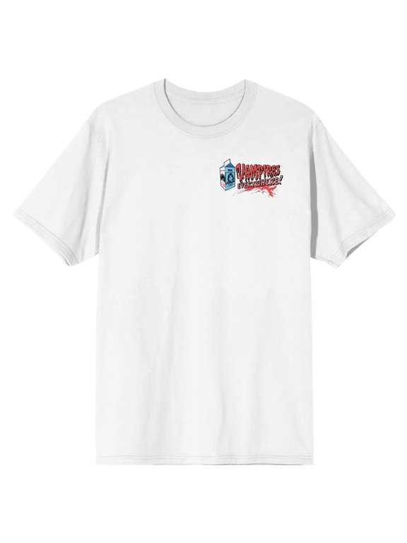 Lost Boys David Vampires Everywhere Poster Art Crew Neck Short Sleeve Men's White T-shirt-XS