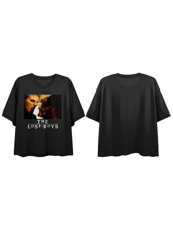 Lost Boys Its Fun To Be A Vampire Women's Black Crop Tee-XS