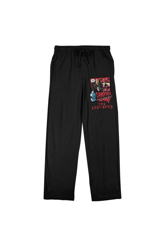 Lost Boys Vampires Everywhere Women's Black Sleep Pajama Pants-Small