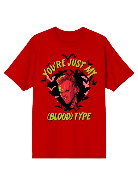 Lost Boys You're Just My (Blood) Type Crew Neck Short Sleeve Red Men's T-shirt-Small