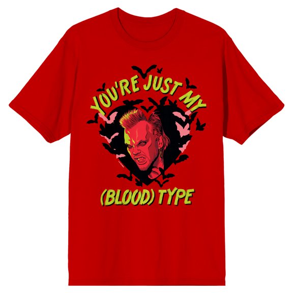 Lost Boys You're Just My (Blood) Type Crew Neck Short Sleeve Red Men's T-shirt-XL