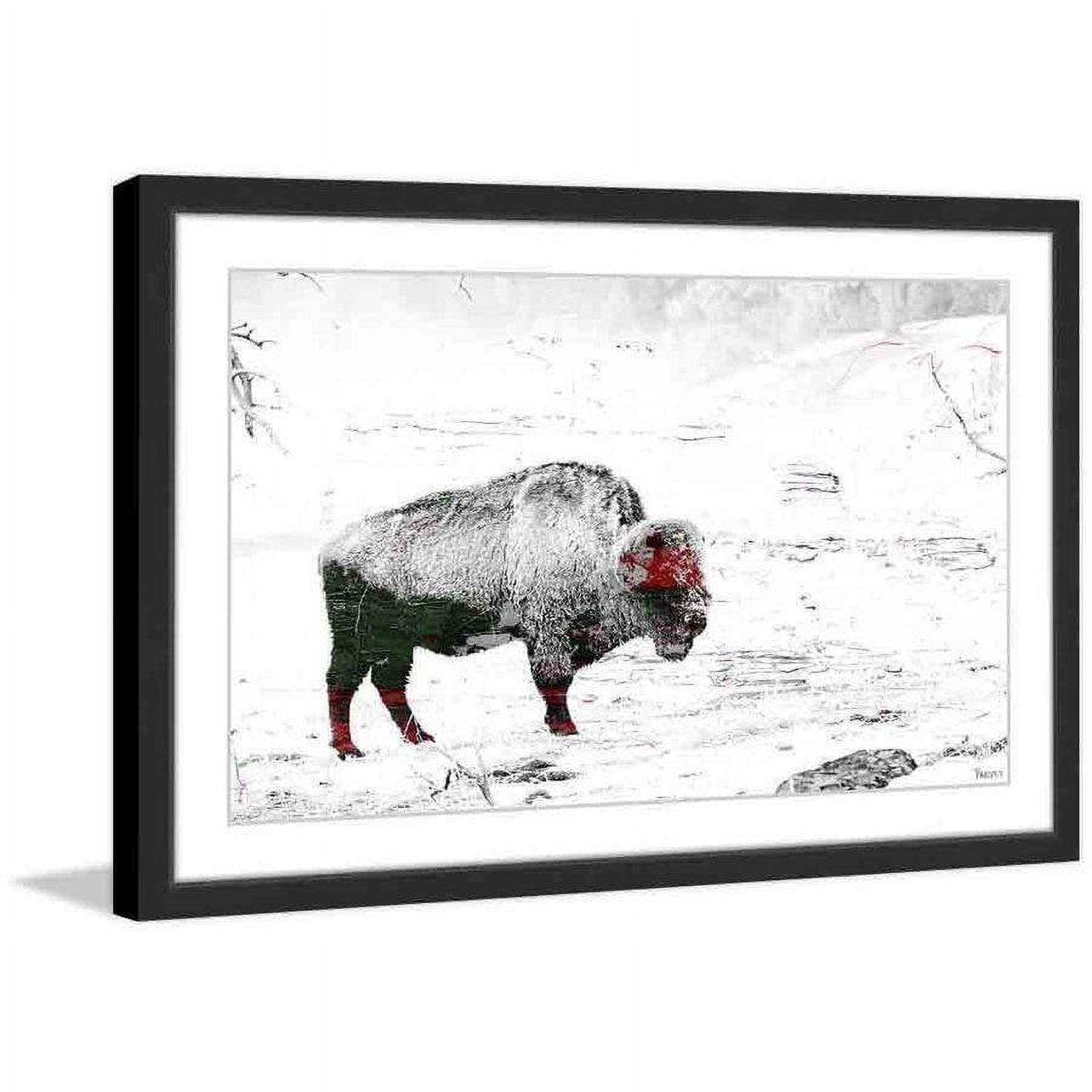 "Lost Buffalo" Framed Painting Print
