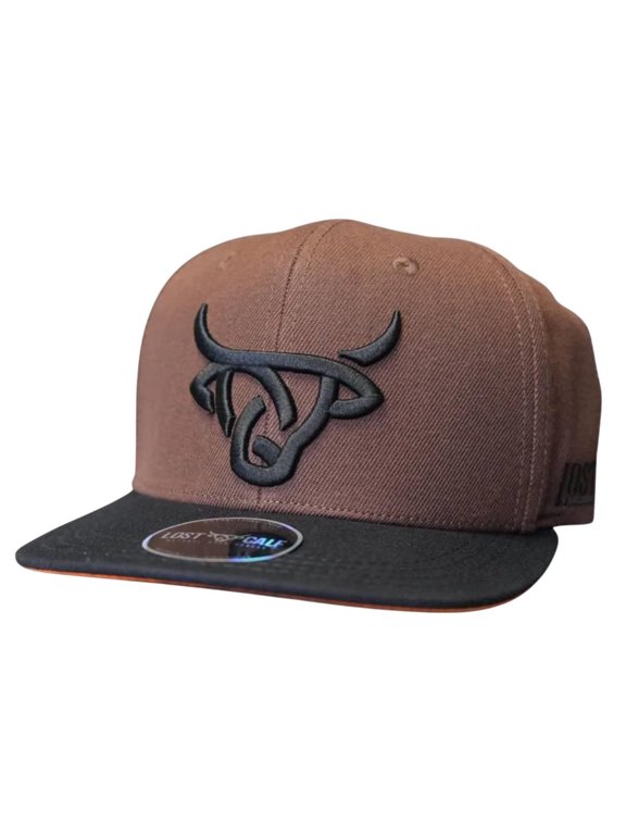 Unisex Baseball Brown & Black Snapback Patch Cap Hat