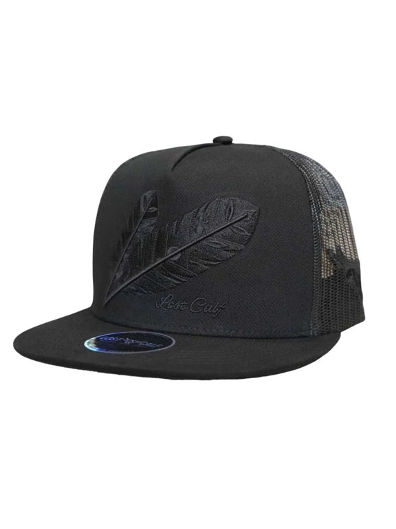 Unisex Blackout Tribe Flat Mesh Back Snapback Patch Cap Hat
