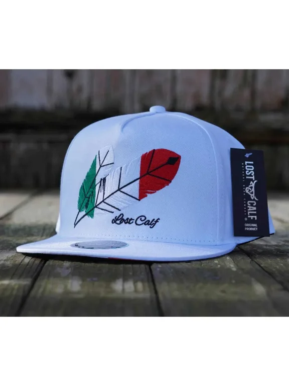 Unisex Mexican Tribe Flat White Snapback Patch Cap Hat