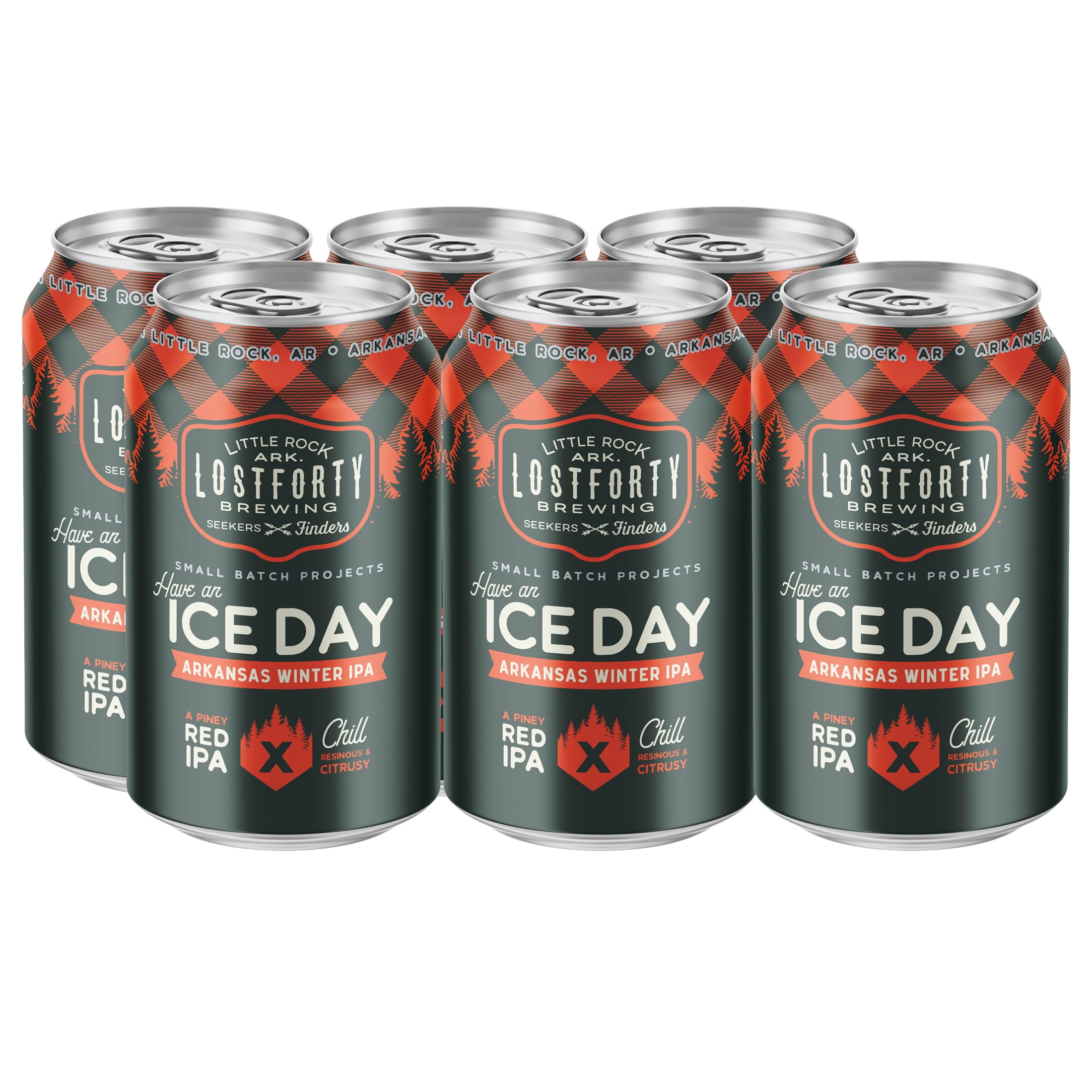 Lost Forty Brewing Ice Day India Pale Ale,12 fl oz 6 Pack Cans, 6.0% ABV