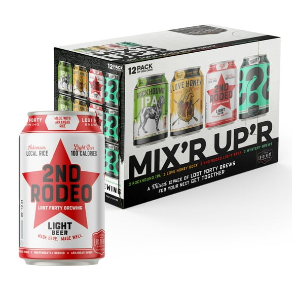 Lost Forty Brewing Mix'R Up'R Craft Variety Pack, 12 fl oz 12 Pack Cans, 6.3% ABV