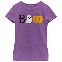 Girl's Lost Gods Halloween Ghost and Pumpkin Boo  Graphic T-Shirt