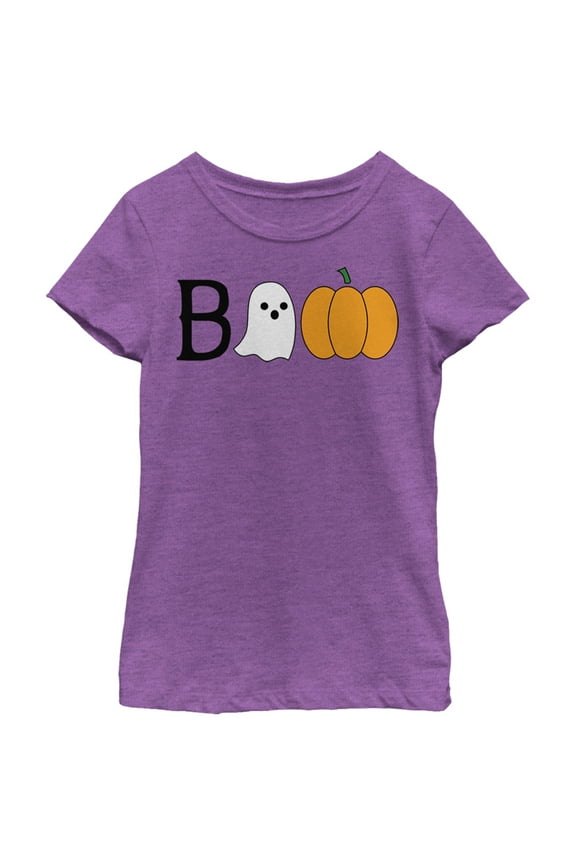 Girl's Lost Gods Halloween Ghost and Pumpkin Boo Graphic T-Shirt