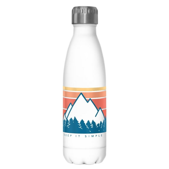 Lost Gods Keep it Simple  Stainless Steel Water Bottle White 17 oz.