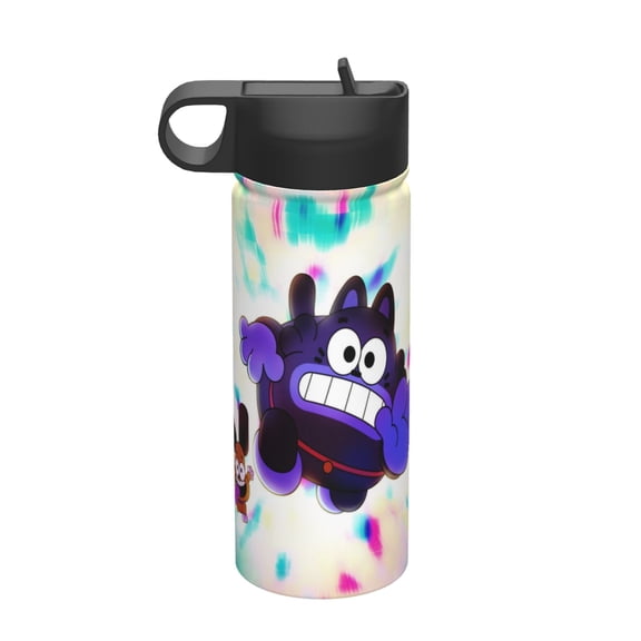 We Lost Our Human Kids Insulated Water Bottle With Straw - 18 Oz Stainless Steel Double Wall Vacuum Cup, Leakproof, Bpa Free, Suitable For Boys And Girls