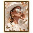 thumbnail image 1 of Lost In Beautiful Butterflies Canvas Glam Feminine Wall Art by Art Remedy, Gold Frame, 30" x 36", 1 of 7