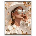 thumbnail image 1 of Lost In Beautiful Butterflies Canvas Glam Feminine Wall Art by Art Remedy, White Frame, 16" x 20", 1 of 7