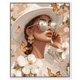 thumbnail image 1 of Lost In Beautiful Butterflies Canvas Glam Feminine Wall Art by Art Remedy, White Frame, 20" x 24", 1 of 7