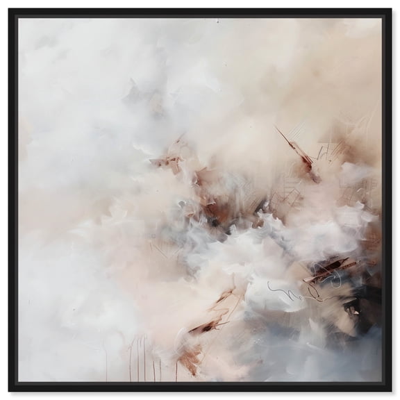 Lost In Clouds Canvas Coastal Farmhouse Wall Art by Art Remedy, Black Frame, 20" x 20"