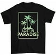thumbnail image 1 of Lost In Paradise T-Shirt Palm Trees Tropical Beach Vacation Island Travel Tees, 1 of 2