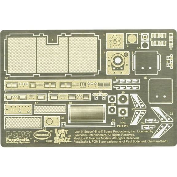 Lost In Space - Chariot Photoetch and Decal Set 1/24 Scale - PGX119 ParaGrafix
