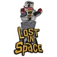 thumbnail image 1 of Lost In Space Robby Robot Logo 4" Tall Embroidered Iron On Patch, 1 of 1