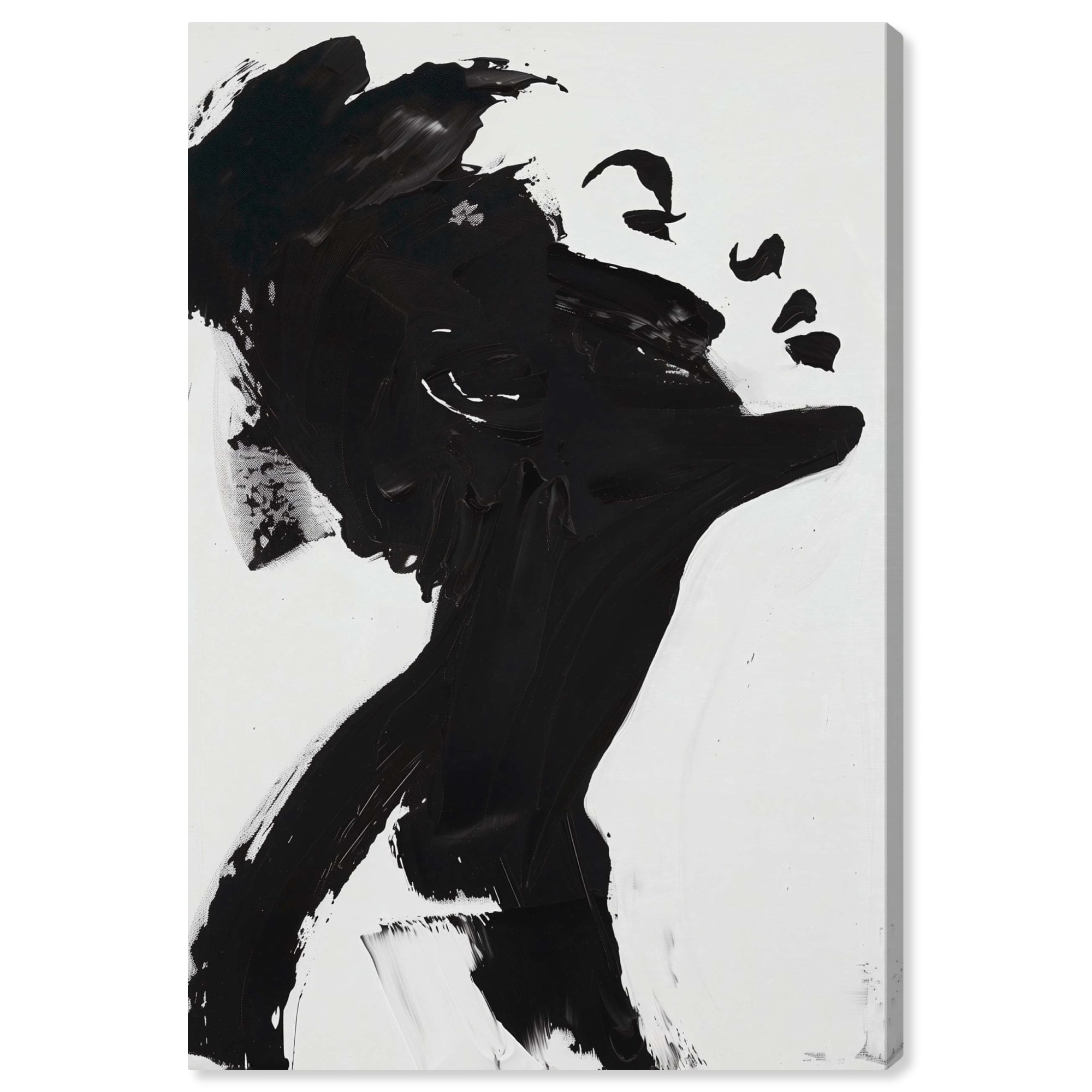 Lost In Thought Black and White Canvas Art, 10" x 15"
