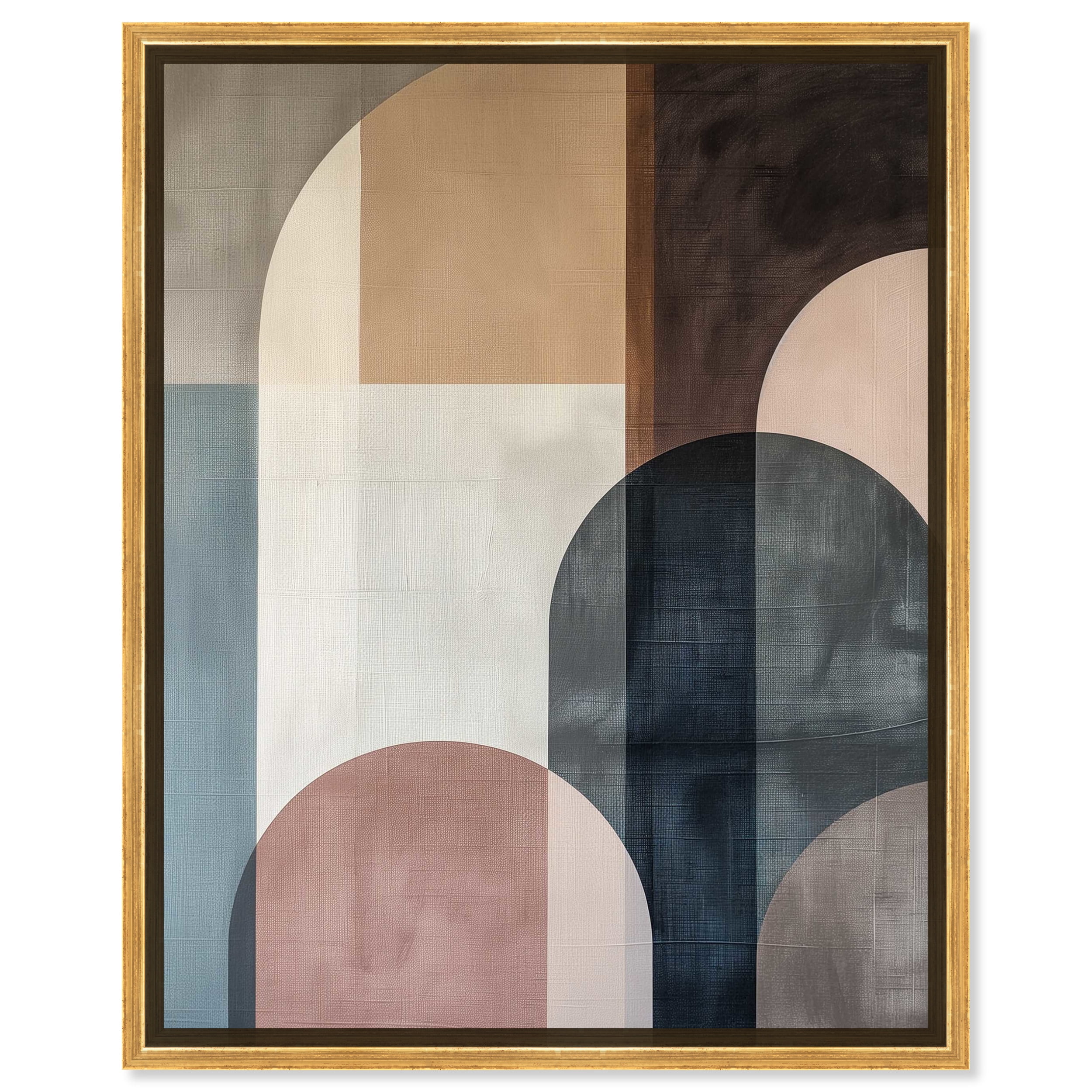 Gold Framed Abstract Canvas Print Wall Art, 21.5" x 17.5"