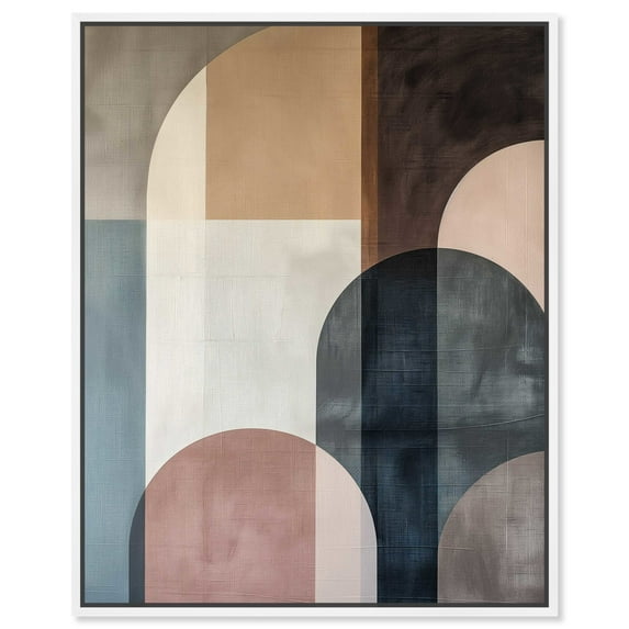 Lost In Transformation Abstract Shapes Wall Art Canvas Wall Art by Art Remedy, White Floater Frame, 21" x 25"