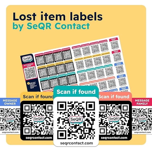 Lost Item Labels | Asset Tags with Secure Private Messaging | 45-Pack