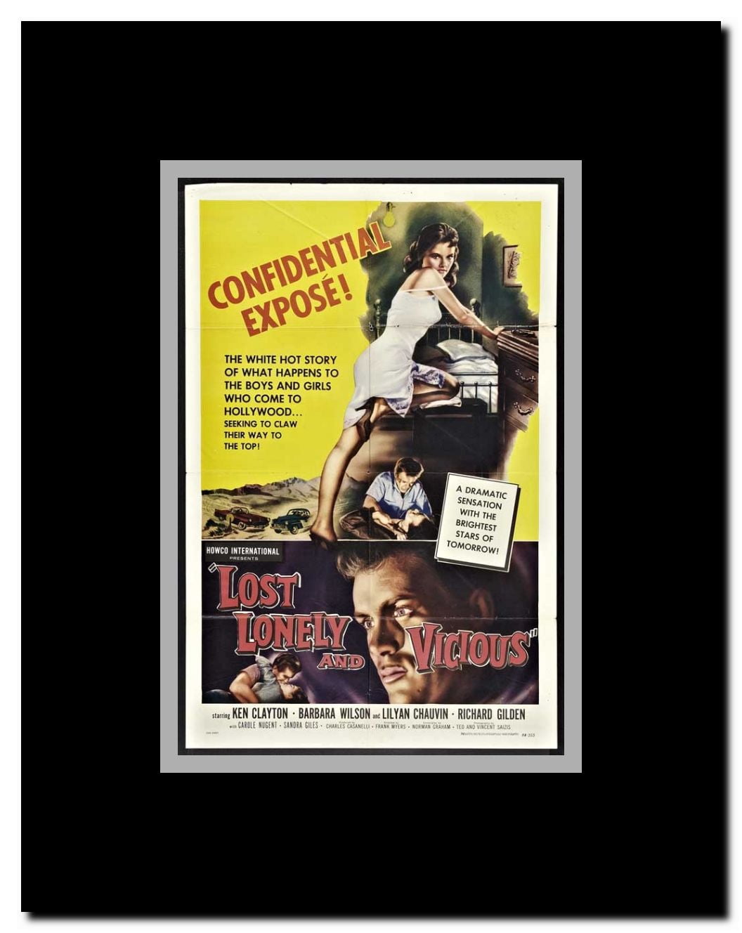 Lost Lonely and Vicious Framed Movie Poster
