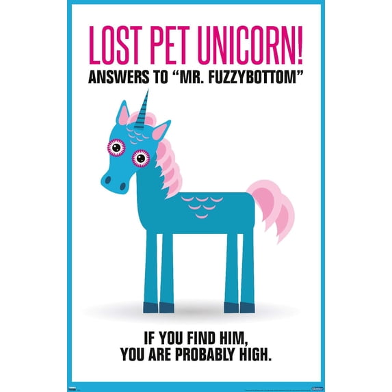 Lost Pet Unicorn Wall Poster, 14.725" x 22.375"