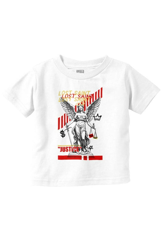 Lost Saint Justice Angel Statue Toddler Boy Girl T Shirt Infant Toddler Brisco Brands 5T