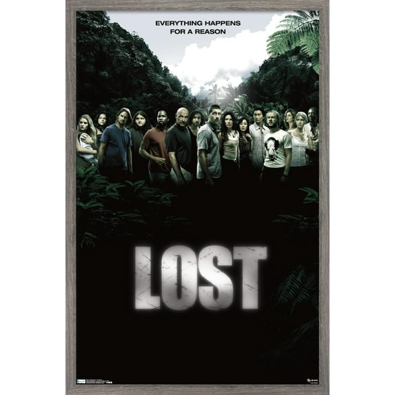 Lost Season 2 - One Sheet Wall Poster, 22.375" x 34", Framed