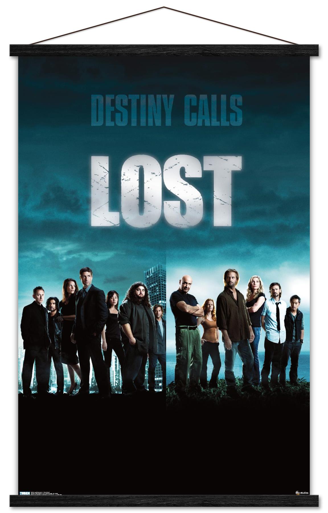 Lost Season 5 - One Sheet Wall Poster with Wooden Magnetic Frame, 22.375" x 34"