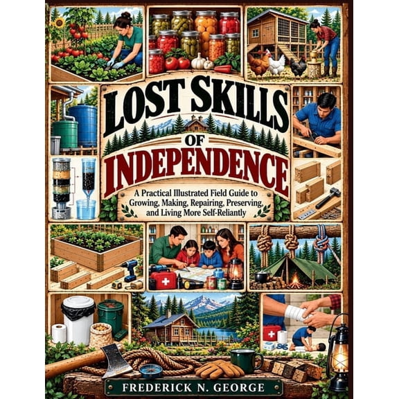 Lost Skills of Independence: A Practical Illustrated Field Guide to Growing, Making, Repairing, Preserving, and Living M, (Paperback)