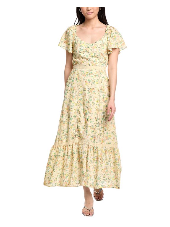 Lost + Wander womens Earth Angel Maxi Dress, m, Yellow