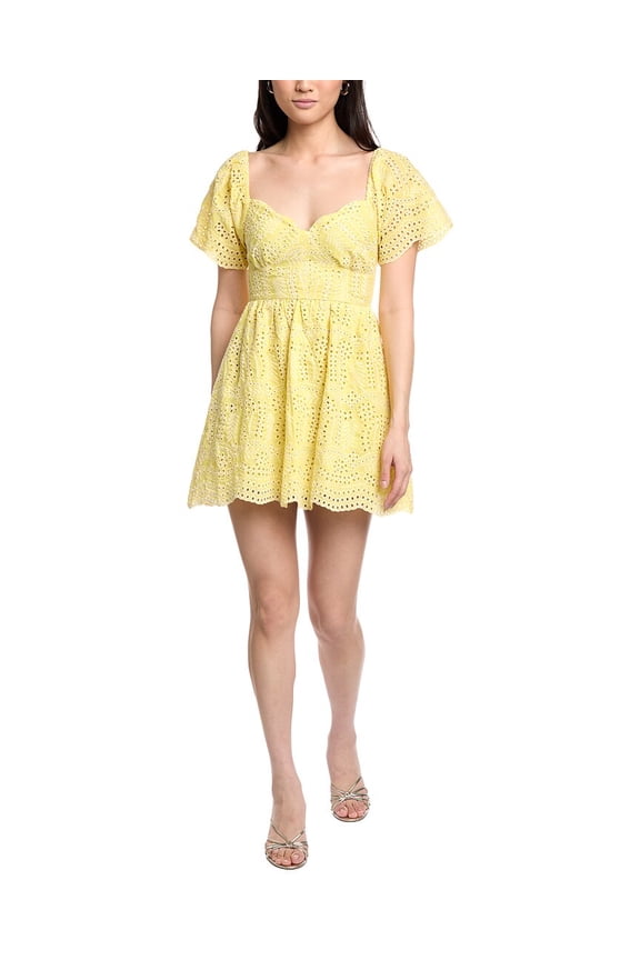 Lost + Wander womens Lemon Drop Mini Dress, m, Yellow