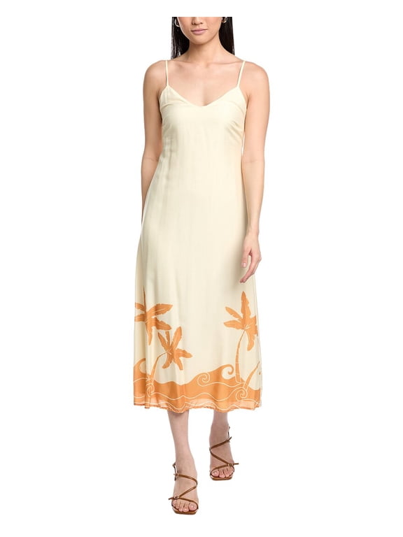 Lost + Wander womens Sefina Linen-Blend Maxi Dress, xs, White