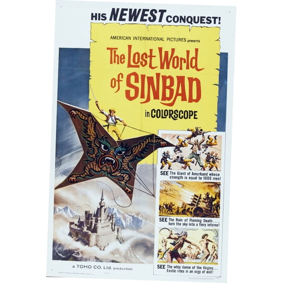 Lost World Of Sinbad The Movie Poster Metal Sign 8inx 12in Metal Print 8x12 Square Adults Best Posters
