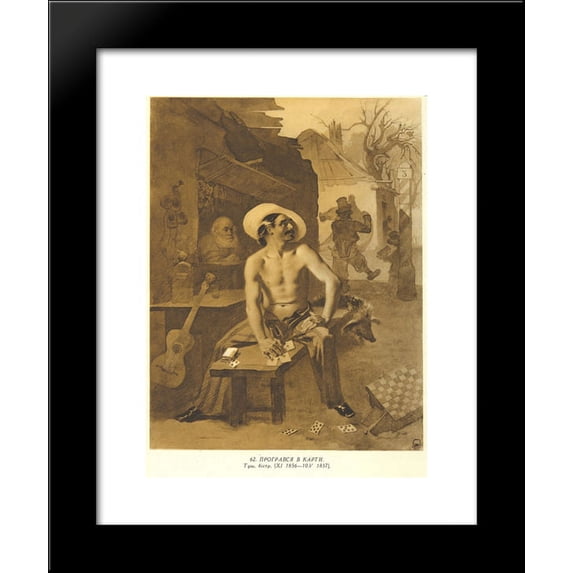 Lost at cards 20x24 Framed Art Print by Taras Shevchenko
