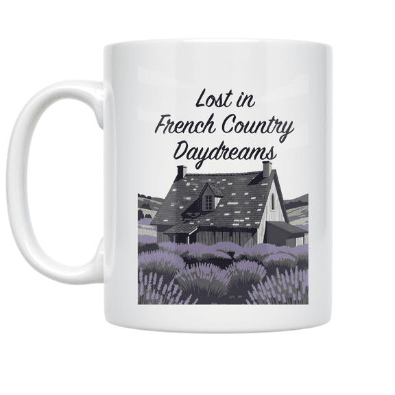 Lost in French Country Daydreams - French Country Decor Enthusiast - 11 oz Ceramic Coffee Mug