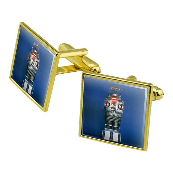 Lost in Space Robot Square Cufflink Set - Silver or Gold