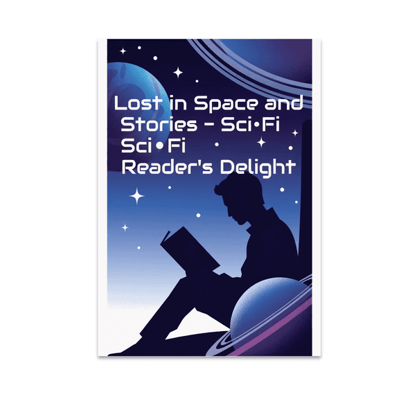 Lost in Space and Stories - Sci-Fi Reader - 13x19 Poster Print
