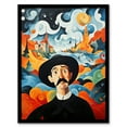 thumbnail image 1 of Lost in an Artists Dream Whimsical Oil Painting Artwork Framed Wall Art Print A4, 1 of 5